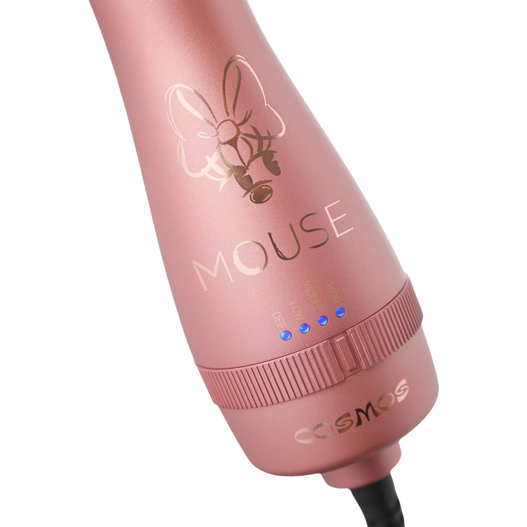 Cepillo Secador Minnie Mouse Disney Cosmos Rosette 2 en 1 – Seca, Alisa, Da Volumen y Controla el Frizz