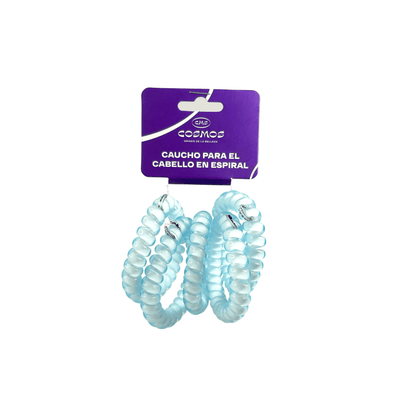 Cauchos En Espiral X5 Unidades Grandes Azul