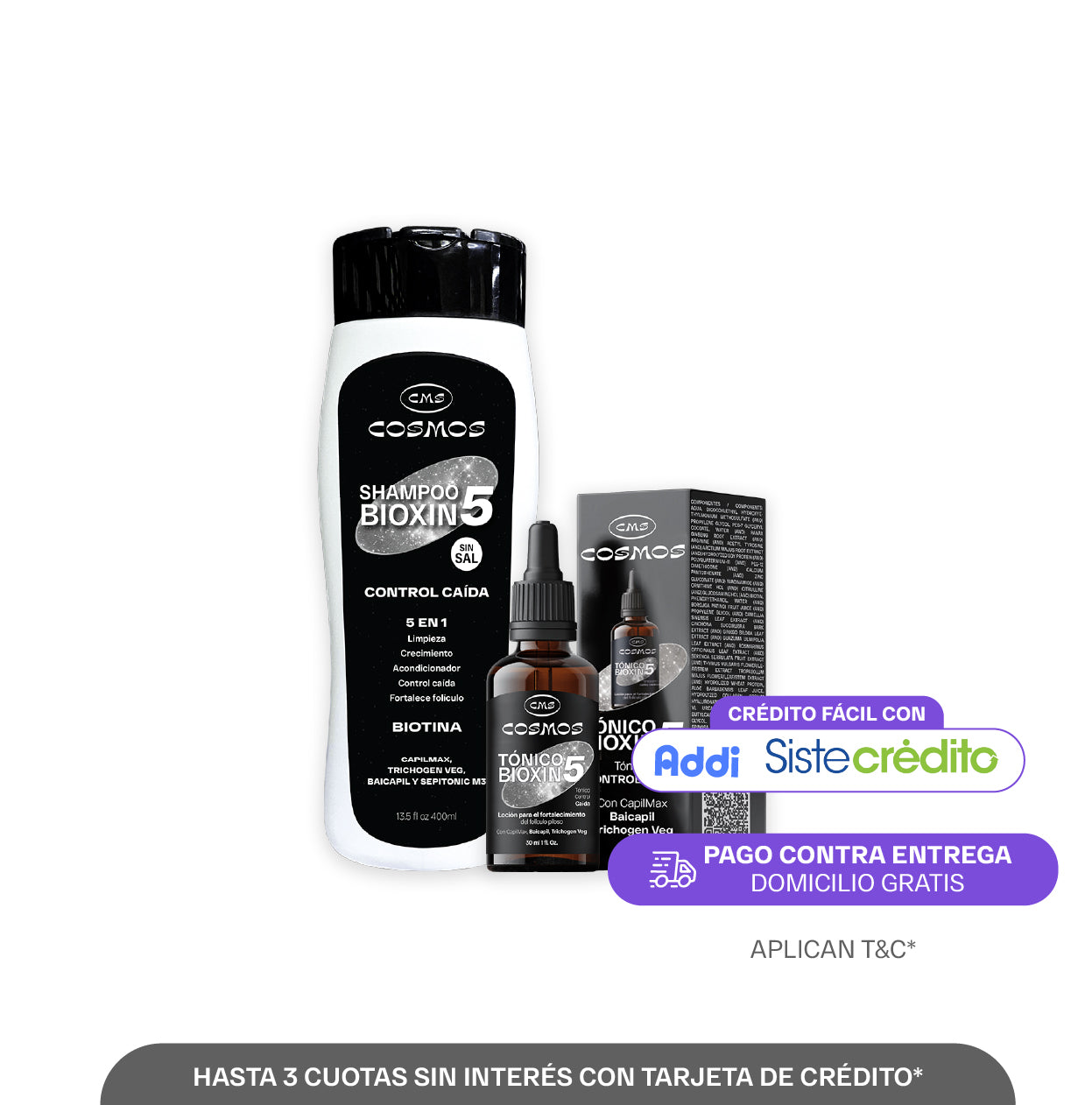 Combo Control Caída Cosmos Bioxin 5