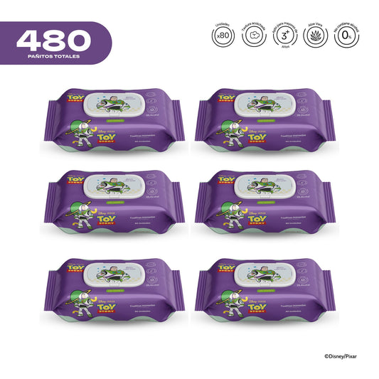 Pack x6 Pañitos Húmedos Toy Story Buzz Lightyear